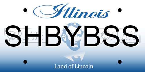 SHBYBSS Illinois License Plate