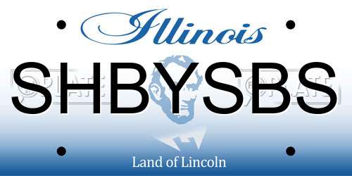 SHBYSBS Illinois License Plate
