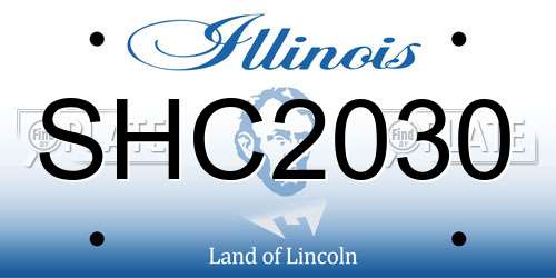SHC2030 Illinois License Plate