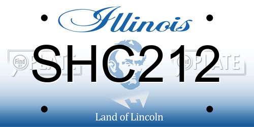 SHC212 Illinois License Plate