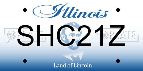 SHC21Z Illinois License Plate