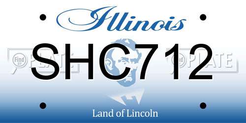 SHC712 Illinois License Plate