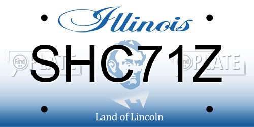 SHC71Z Illinois License Plate