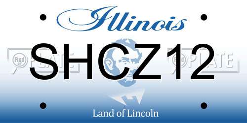 SHCZ12 Illinois License Plate