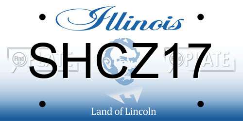 SHCZ17 Illinois License Plate