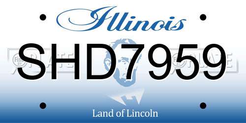 SHD7959 Illinois License Plate