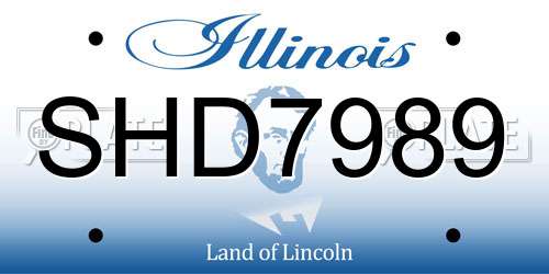 SHD7989 Illinois License Plate
