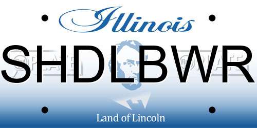 SHDLBWR Illinois License Plate