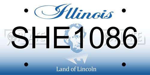 SHE1086 Illinois License Plate