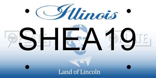 SHEA19 Illinois License Plate