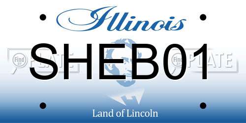 SHEB01 Illinois License Plate