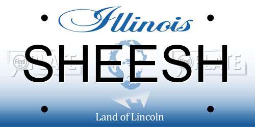 SHEESH Illinois License Plate