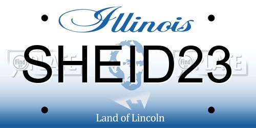 SHEID23 Illinois License Plate