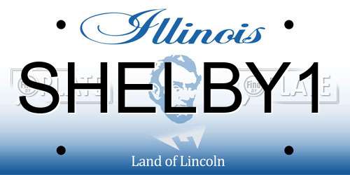 SHELBY1 Illinois License Plate