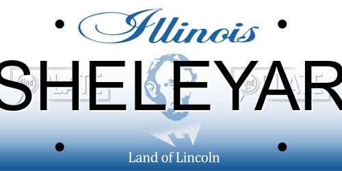SHELEYAR Illinois License Plate