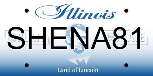 SHENA81 Illinois License Plate