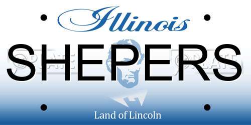SHEPERS Illinois License Plate