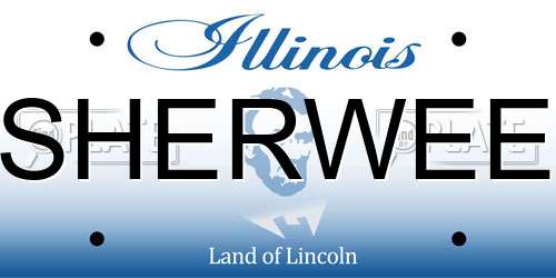 SHERWEE Illinois License Plate