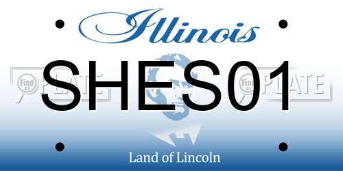 SHES01 Illinois License Plate