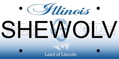 SHEWOLV Illinois License Plate