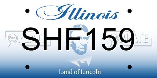 SHF159 Illinois License Plate