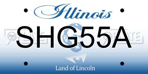 SHG55A Illinois License Plate