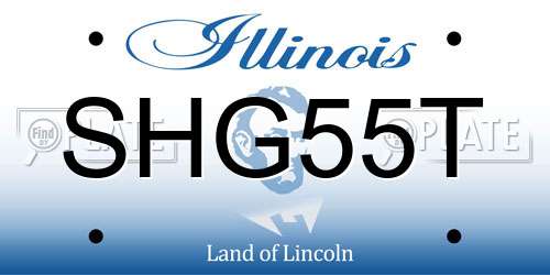 SHG55T Illinois License Plate