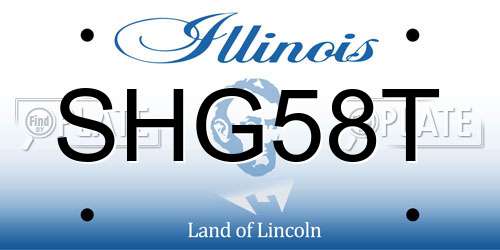 SHG58T Illinois License Plate