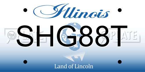 SHG88T Illinois License Plate