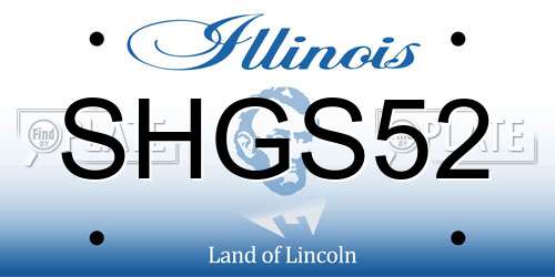 SHGS52 Illinois License Plate