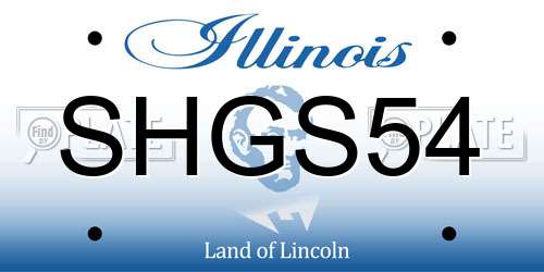 SHGS54 Illinois License Plate