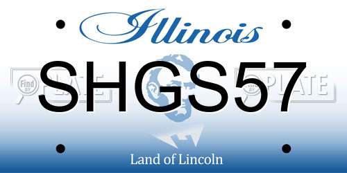 SHGS57 Illinois License Plate
