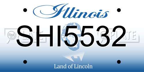 SHI5532 Illinois License Plate