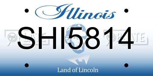 SHI5814 Illinois License Plate