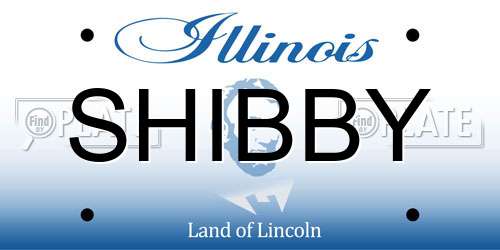 SHIBBY Illinois License Plate