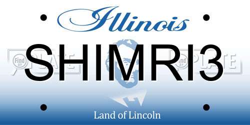 SHIMRI3 Illinois License Plate