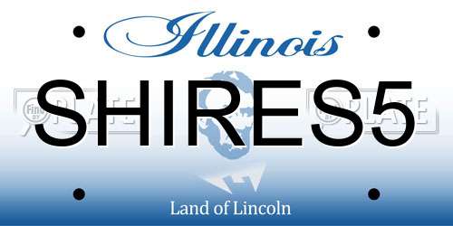 SHIRES5 Illinois License Plate
