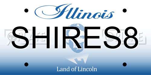 SHIRES8 Illinois License Plate