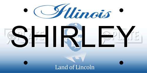 SHIRLEY Illinois License Plate