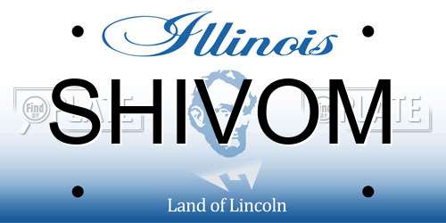 SHIVOM Illinois License Plate