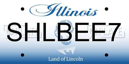 SHLBEE7 Illinois License Plate
