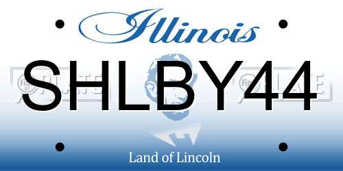 SHLBY44 Illinois License Plate