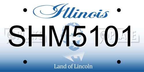 SHM5101 Illinois License Plate