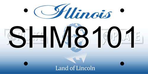 SHM8101 Illinois License Plate