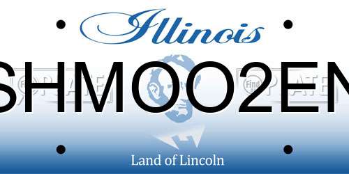 SHMOO2EN Illinois License Plate