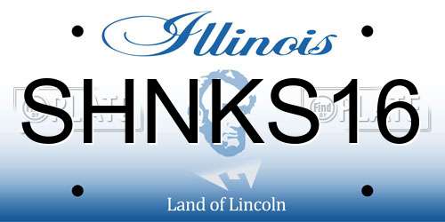 SHNKS16 Illinois License Plate