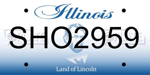 SHO2959 Illinois License Plate