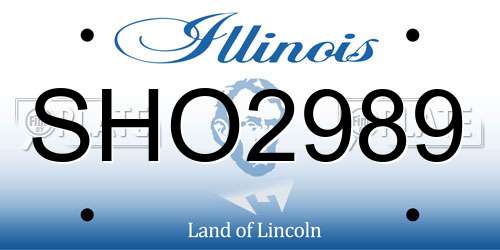 SHO2989 Illinois License Plate