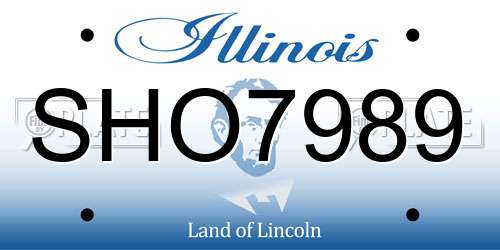 SHO7989 Illinois License Plate