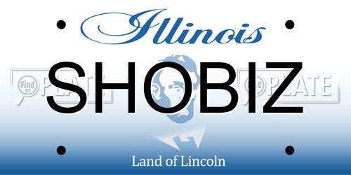 SHOBIZ Illinois License Plate